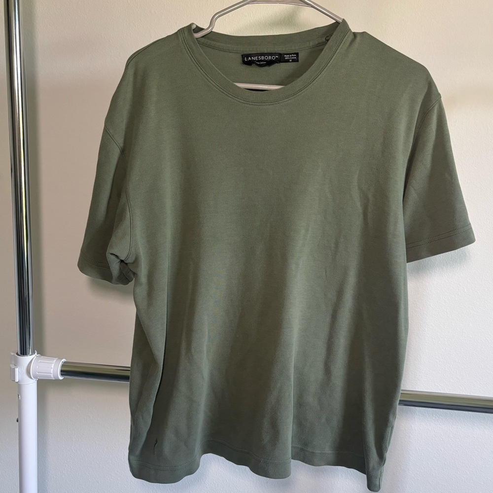Lanesboro Men's Cotton Green T-Shirt
